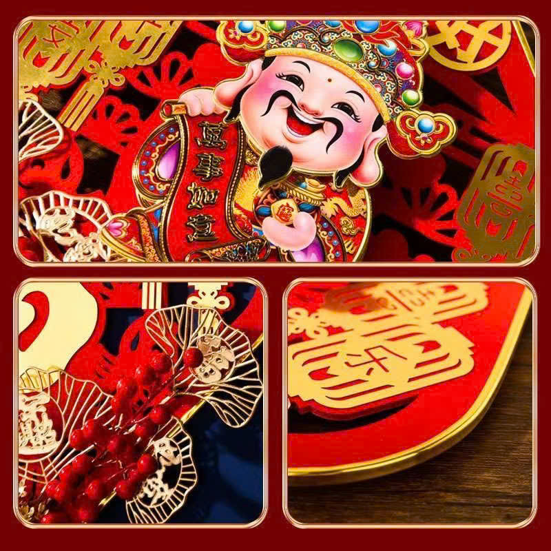 Dải treo thần tài lắc đầu Hình Thoi gọi tài lộc