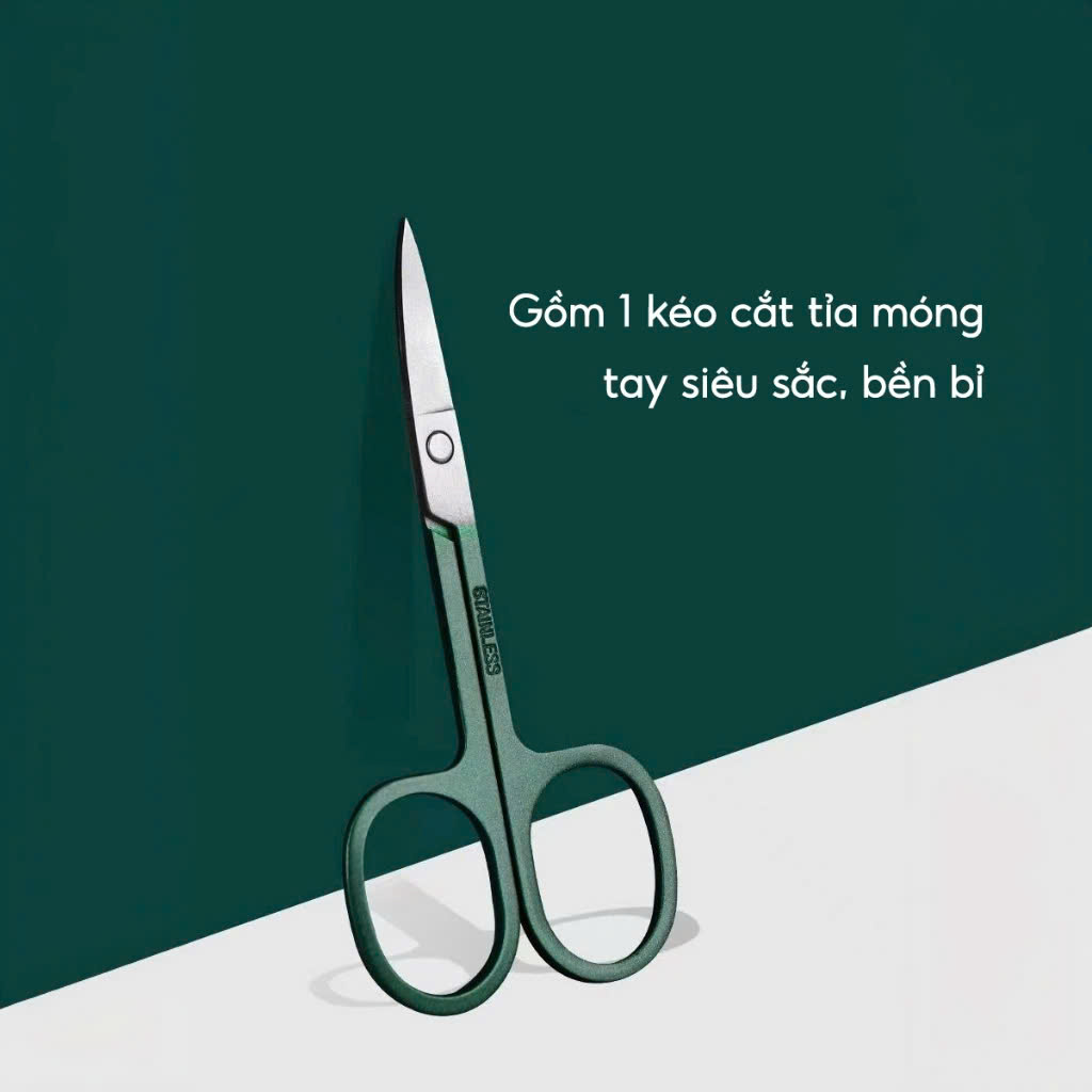 Bộ dụng cụ đa năng 6 món làm móng tay bằng thép không gỉ tiện lợi