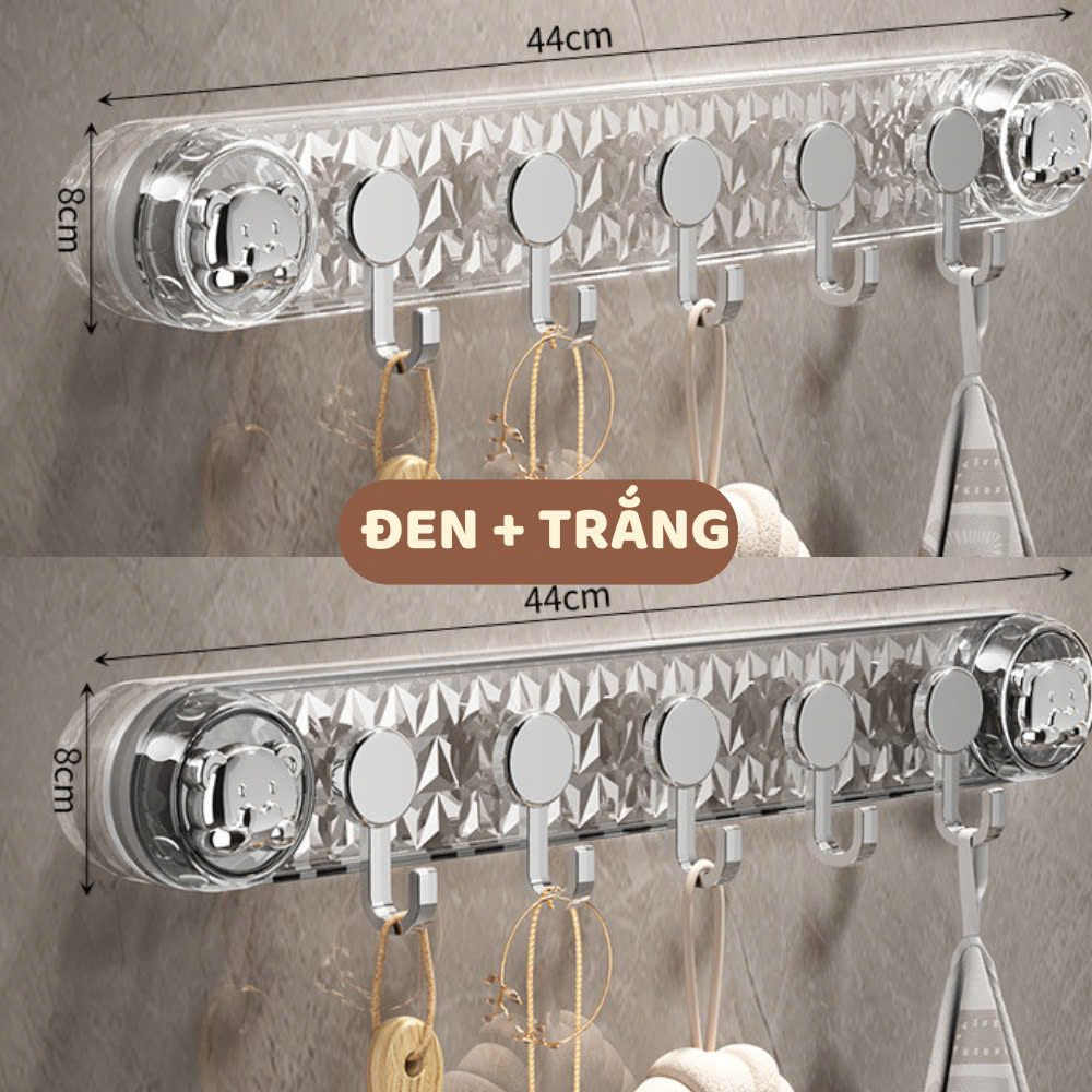 Thanh móc treo đồ hút chân không đa năng