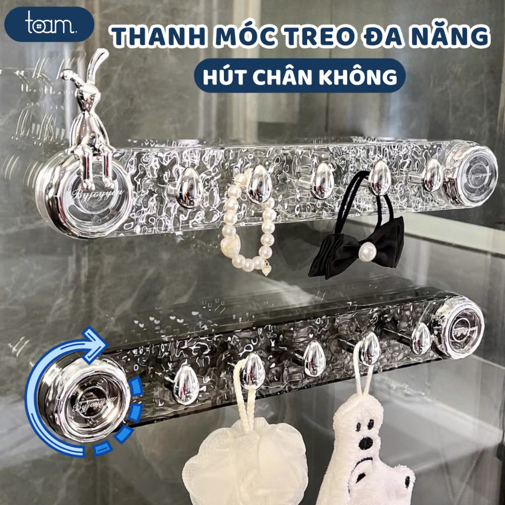 Thanh móc treo đồ hút chân không đa năng