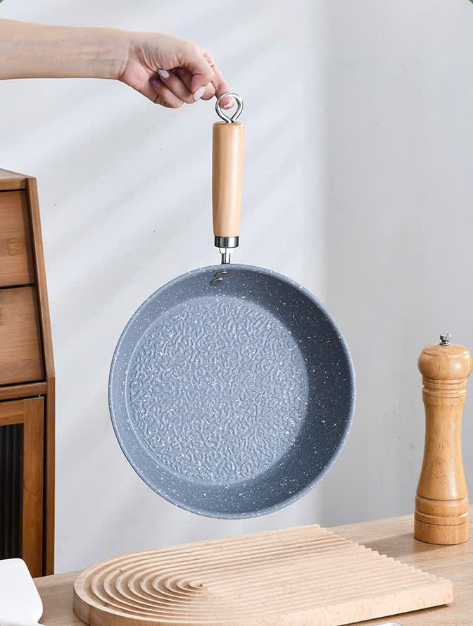 Chảo đáy từ vân đá chống dính 20cm có tay cầm chịu nhiệt 