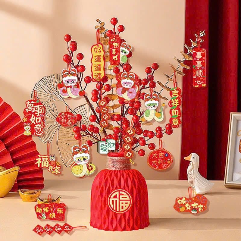 Set 4 miếng dây treo tết 72 chi tiết ngộ ngĩnh 2025