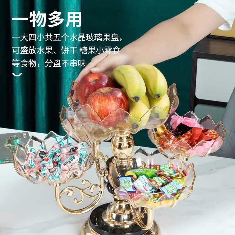 Khay bánh mứt NHỰA xoay 360 độ phong cách Châu Âu