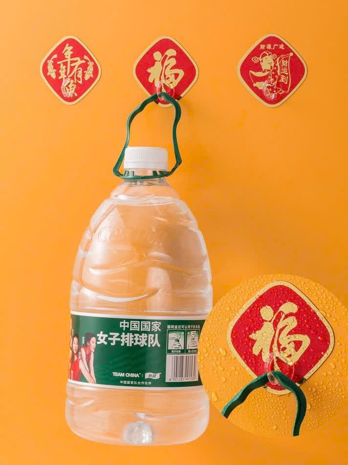 Set 10 móc dán tường siêu dính hình túi tài lộc đỏ