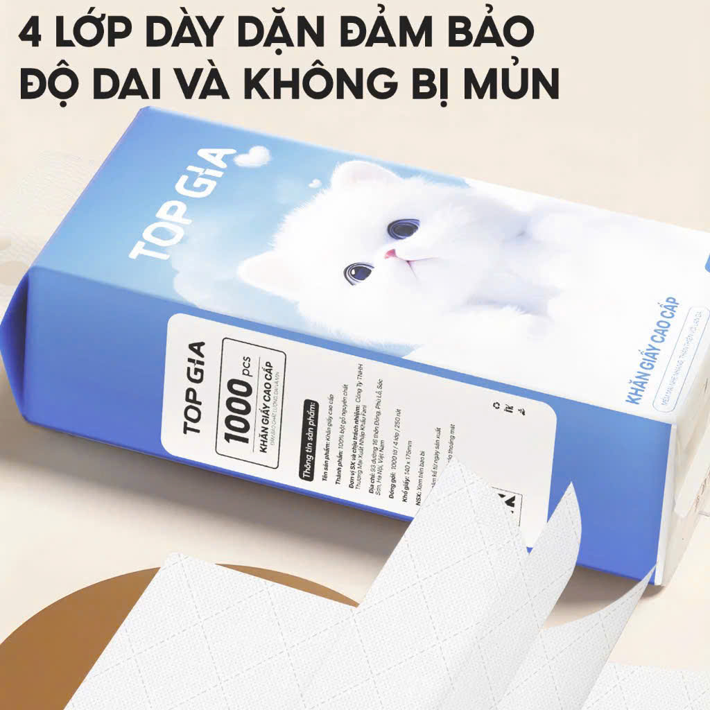 Thùng 10 bịch khăn giấy rút chó mèo Topgia