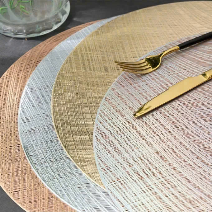 Tấm lót bàn ăn PVC hình tròn sang trọng