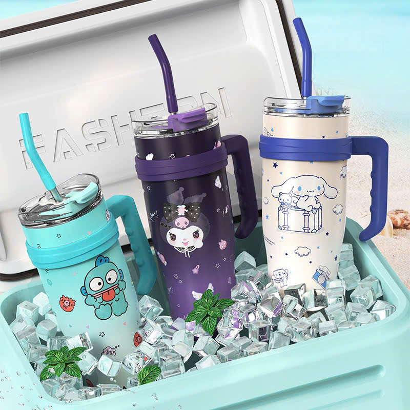 Ly giữ nhiệt NHÁM HOẠT HÌNH có quai cầm 850ml BDN003