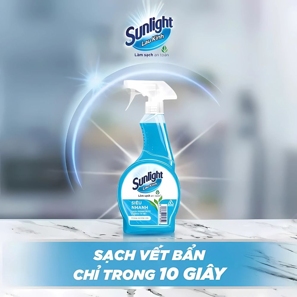 Nước lau kính Sunlight siêu nhanh Chai 520ml