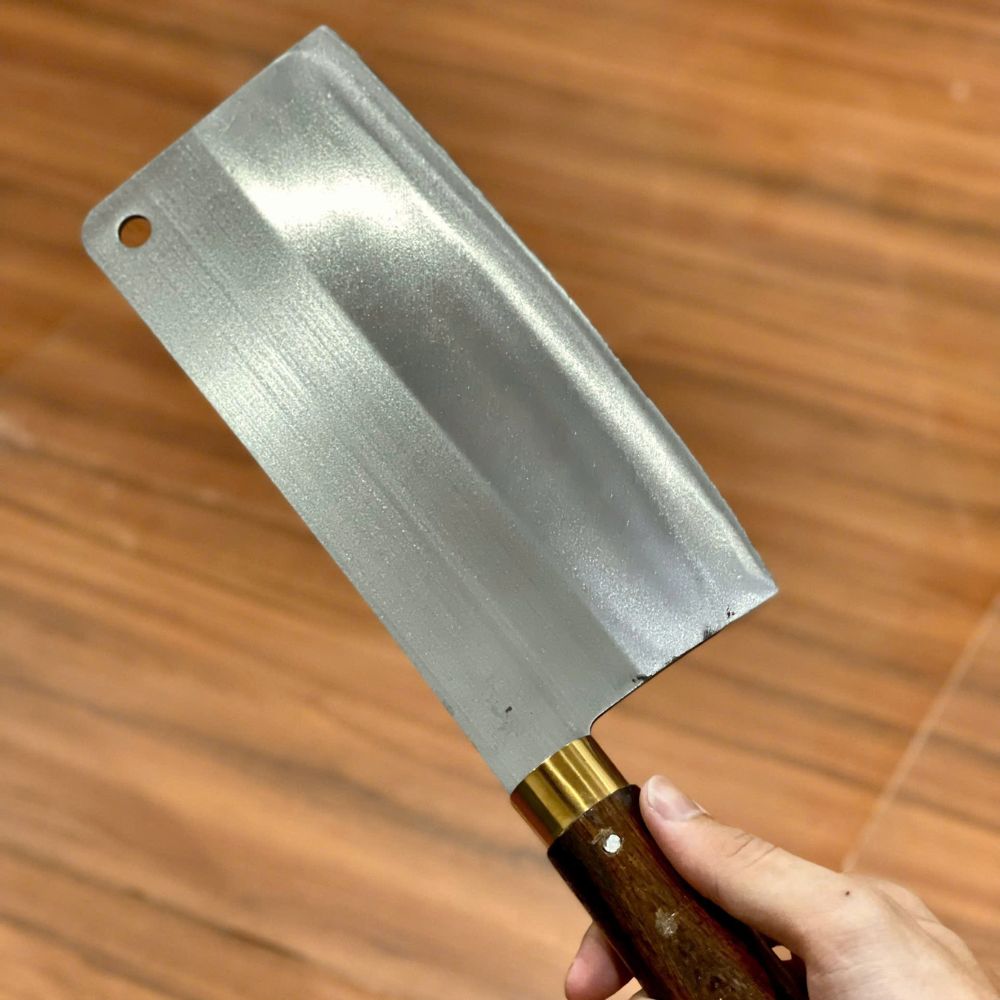 Dao chặt xương Đa Sỹ bằng thép không gỉ ốp cán gỗ bóng 6 lạng