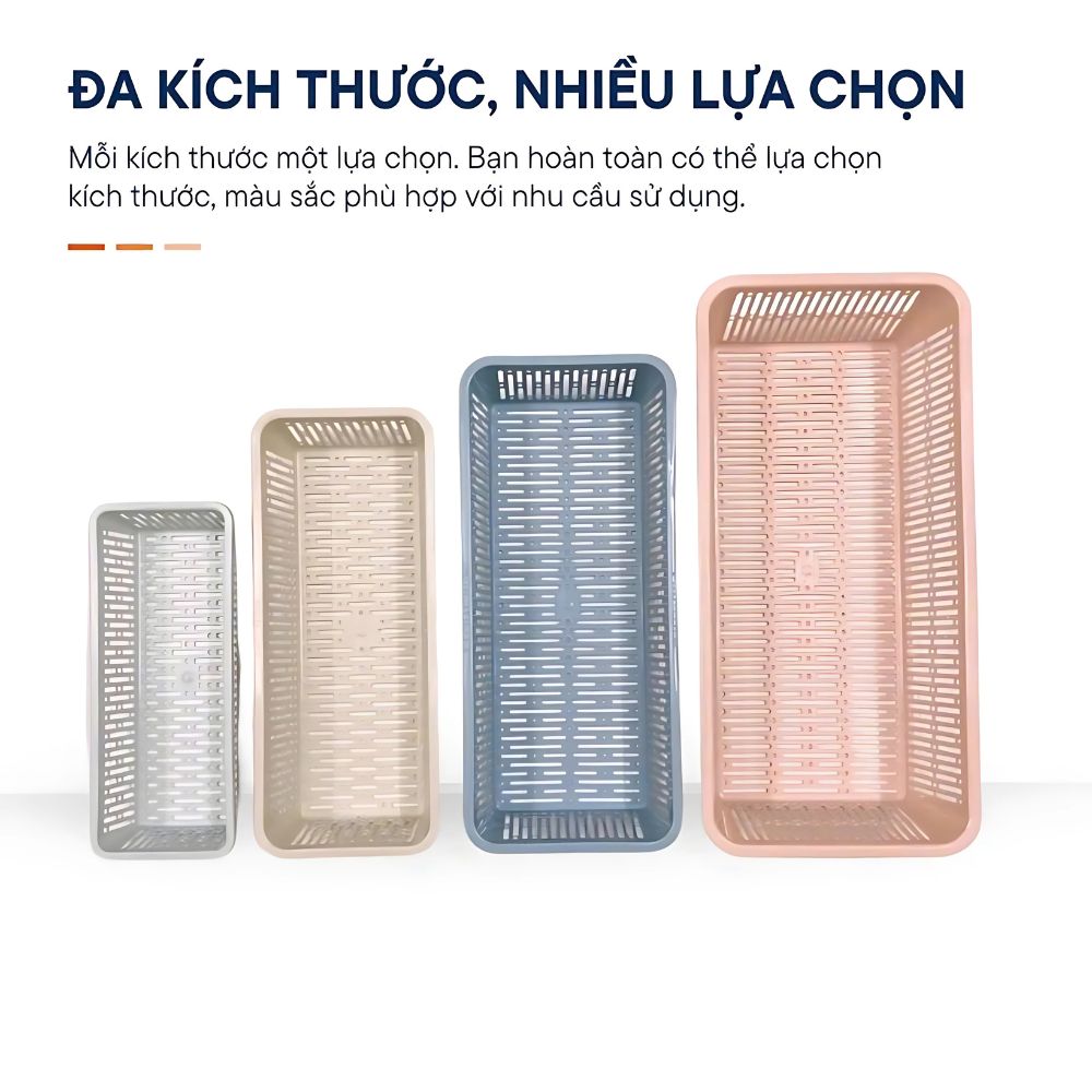 Rổ vuông dài nhỏ Châu Hưng RVD-001