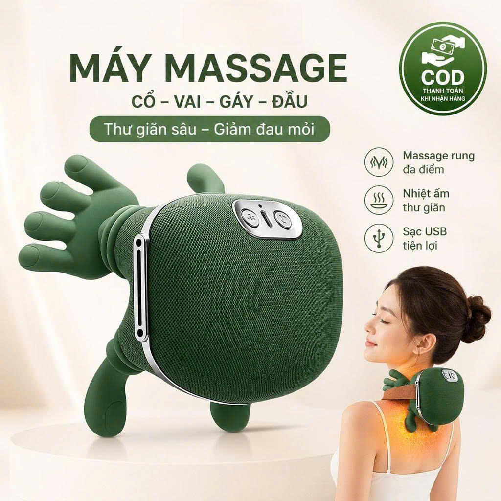 Máy massage cổ vai gáy hình bàn tay giảm đau mỏi