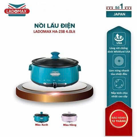 Nồi lẩu điện 4 Lít Ladomax HA-238