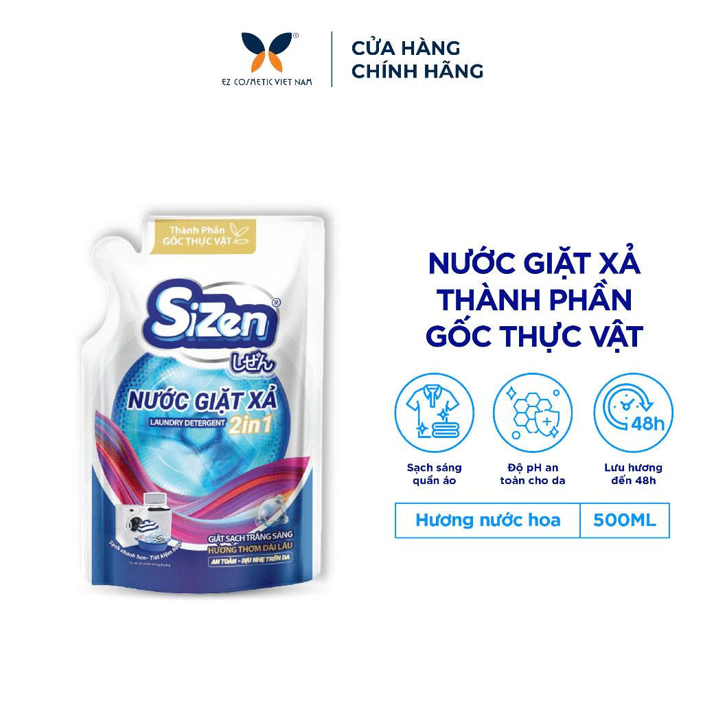 Túi nước giặt xả Sizen hương nước hoa 500 ml