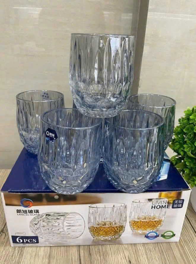 Bộ 6 cốc thuỷ tinh xà cừ 300ml LZXS0607
