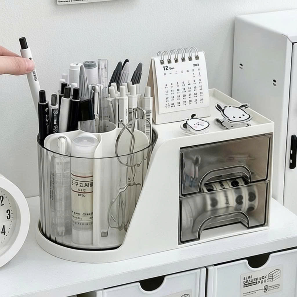 Hộp đựng bút để bàn có ống đựng bút W2030