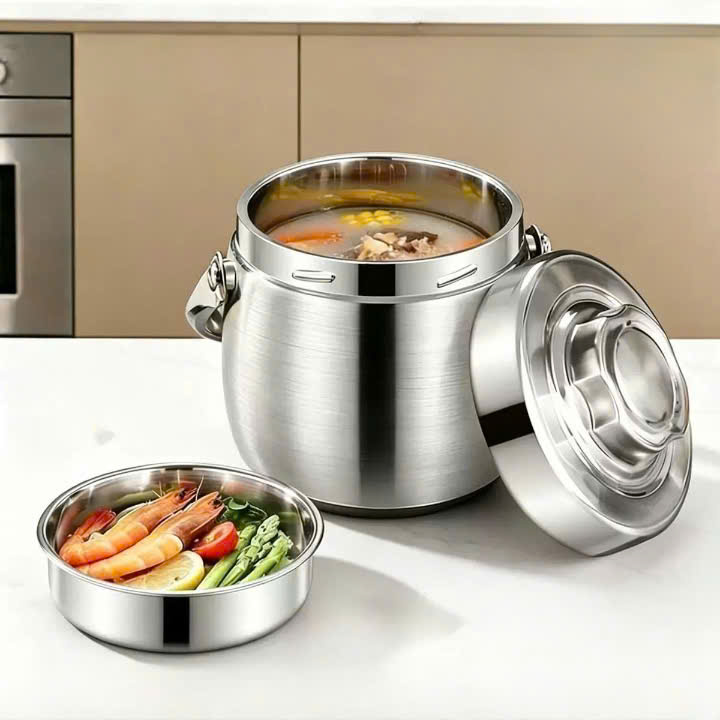Cà men giữ nhiệt inox có quai xách