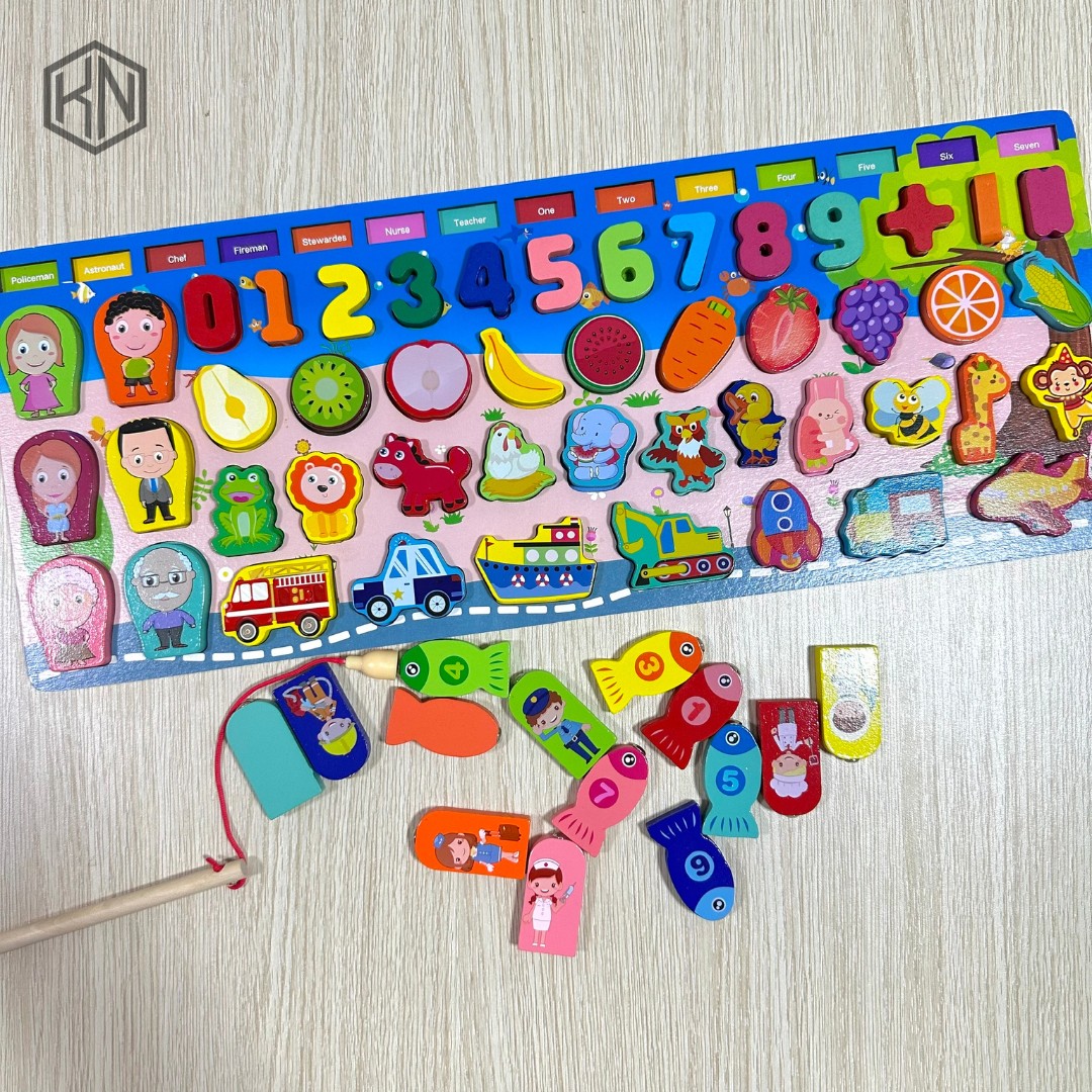 Bộ đồ chơi câu cá gỗ phát huy sự sáng tạo của bé