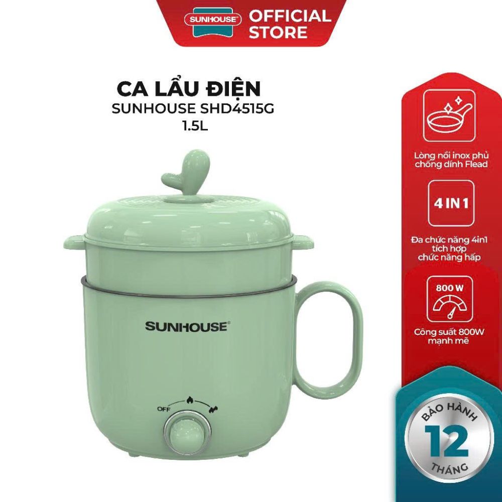 Ca lẩu điện 1.5L Sunhouse SHD4515G