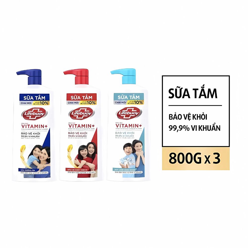 Sữa Tắm Lifebuoy Bảo Vệ Khỏi Vi Khuẩn 800g