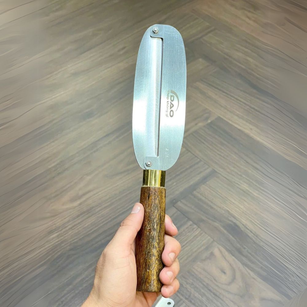 Dao bào Đa Sỹ thép không gỉ siêu bén cán Gỗ size 20cm