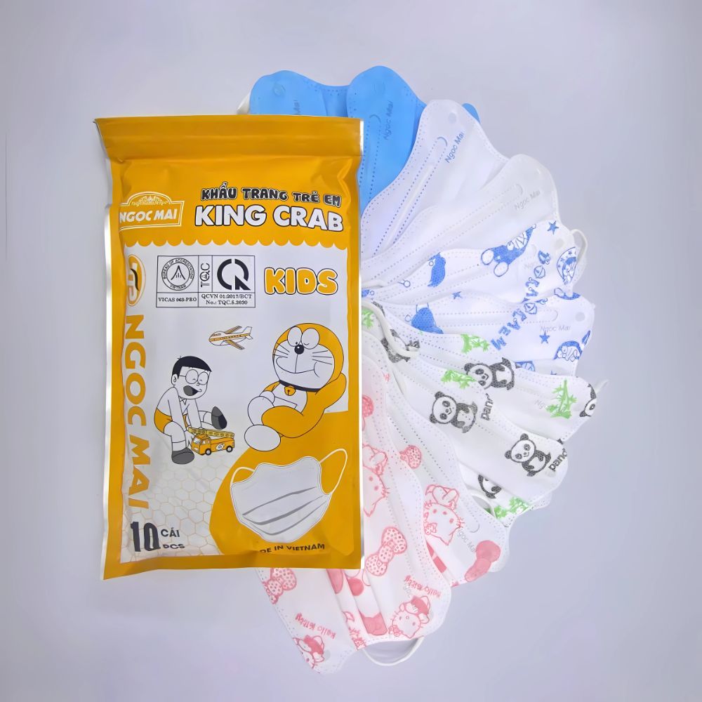 Thùng 500 cái khẩu trang cho bé King Grab