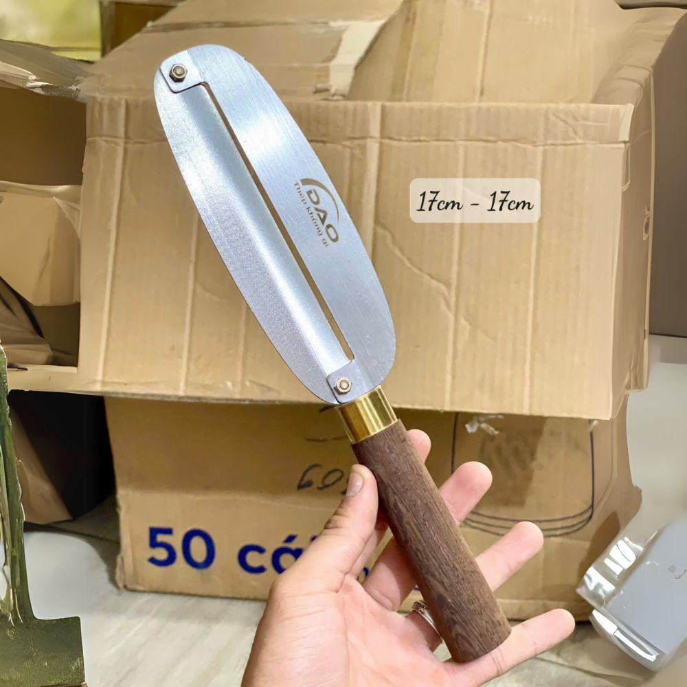 Dao bào Đa Sỹ Thép Không Gỉ Siêu Bén Cán Gỗ Size 17cm