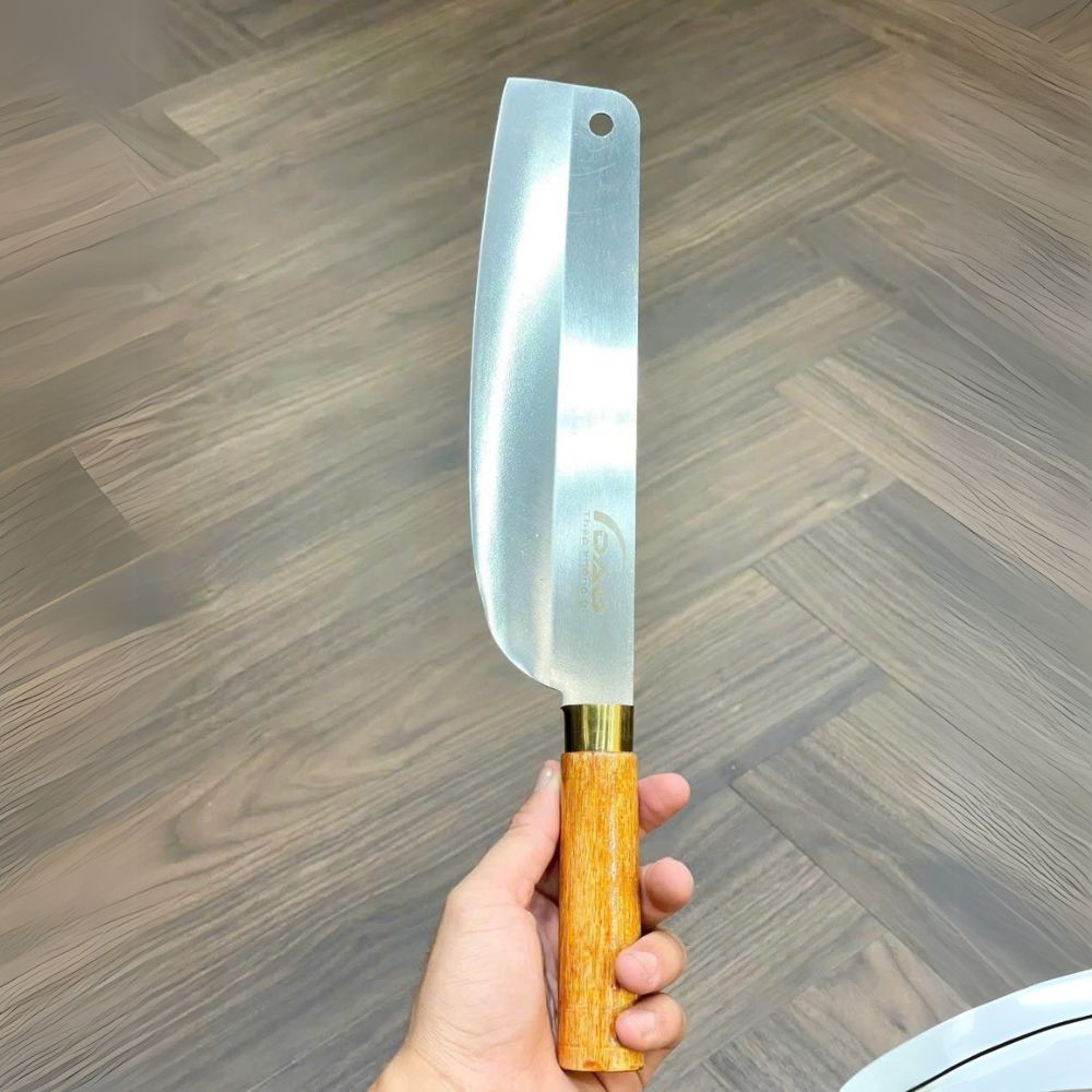 Dao thái bằng thép không gỉ cán Gỗ size 20cm
