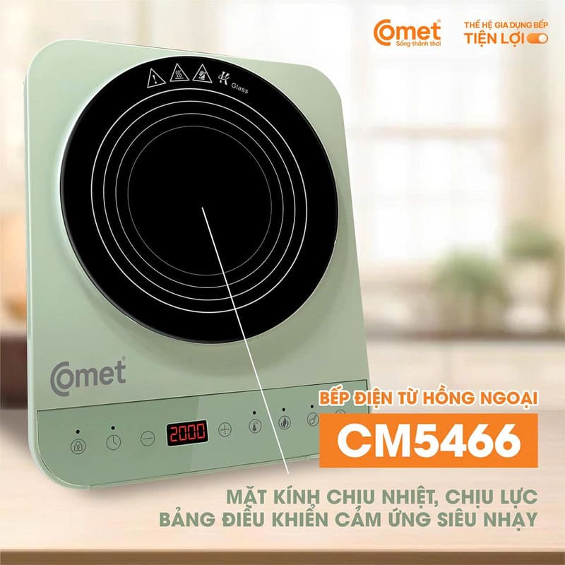 Bếp điện từ hồng ngoại Comet CM5466 công suất 2000W