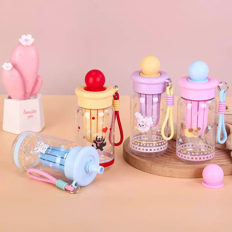 Bình nhựa đựng nước có lõi lọc và ống hút 500ml BGN513