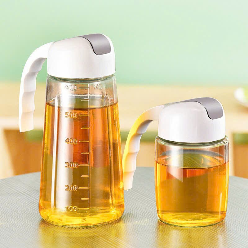Bình đựng dầu ăn thuỷ tinh có nắp đóng mở tự động 630ml