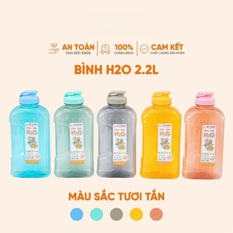 Bình đựng nước thể thao H2O 2.2L VH