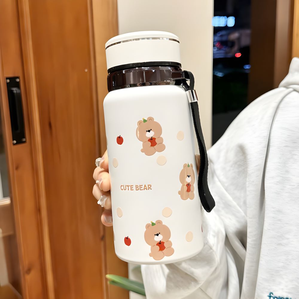 Bình giữ nhiệt inox 316 có lõi lọc hình thú 800ml BDN008