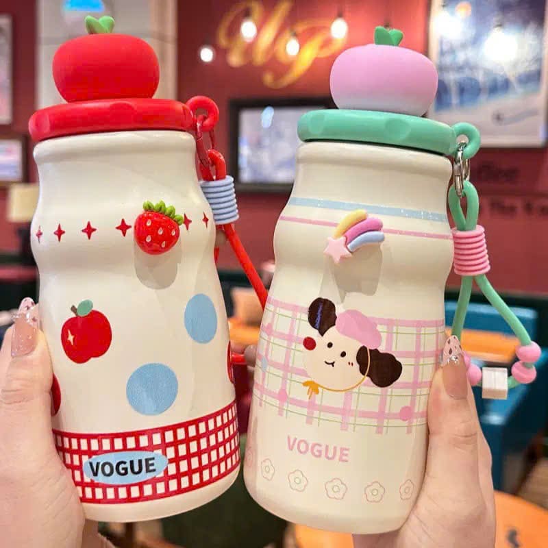 Bình giữ nhiệt Vogue có ống hút kèm dây treo 500ml BGN512