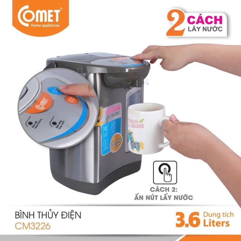 Bình thủy điện Comet CM3226 dung tích 3.6L