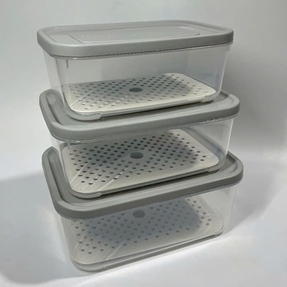 Bộ 3 hộp thực phẩm chữ nhật Hiwa 021