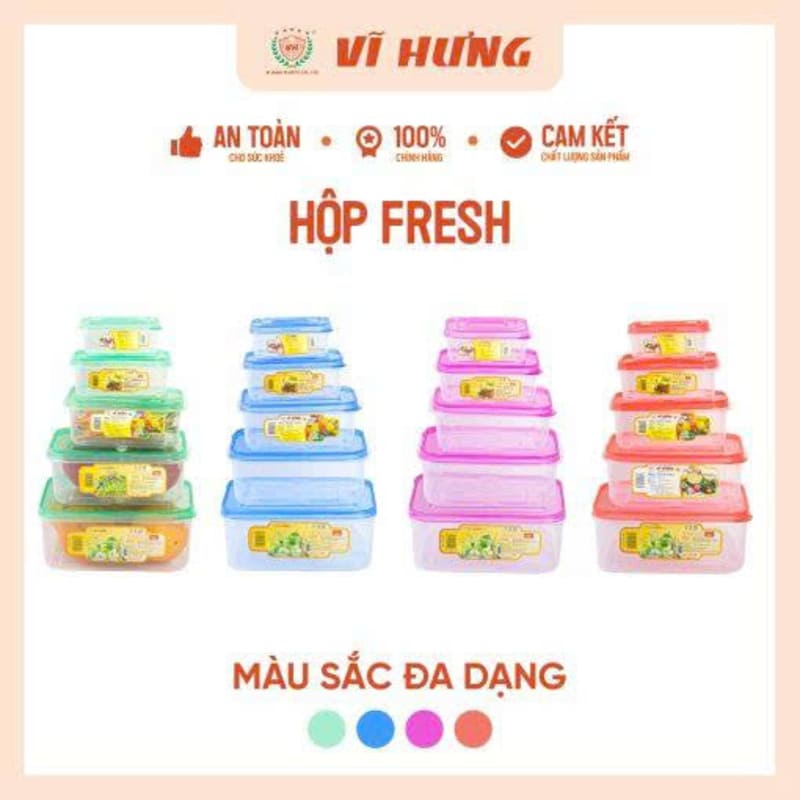 Bộ 5 hộp đựng thực phẩm Fresh VH 8009