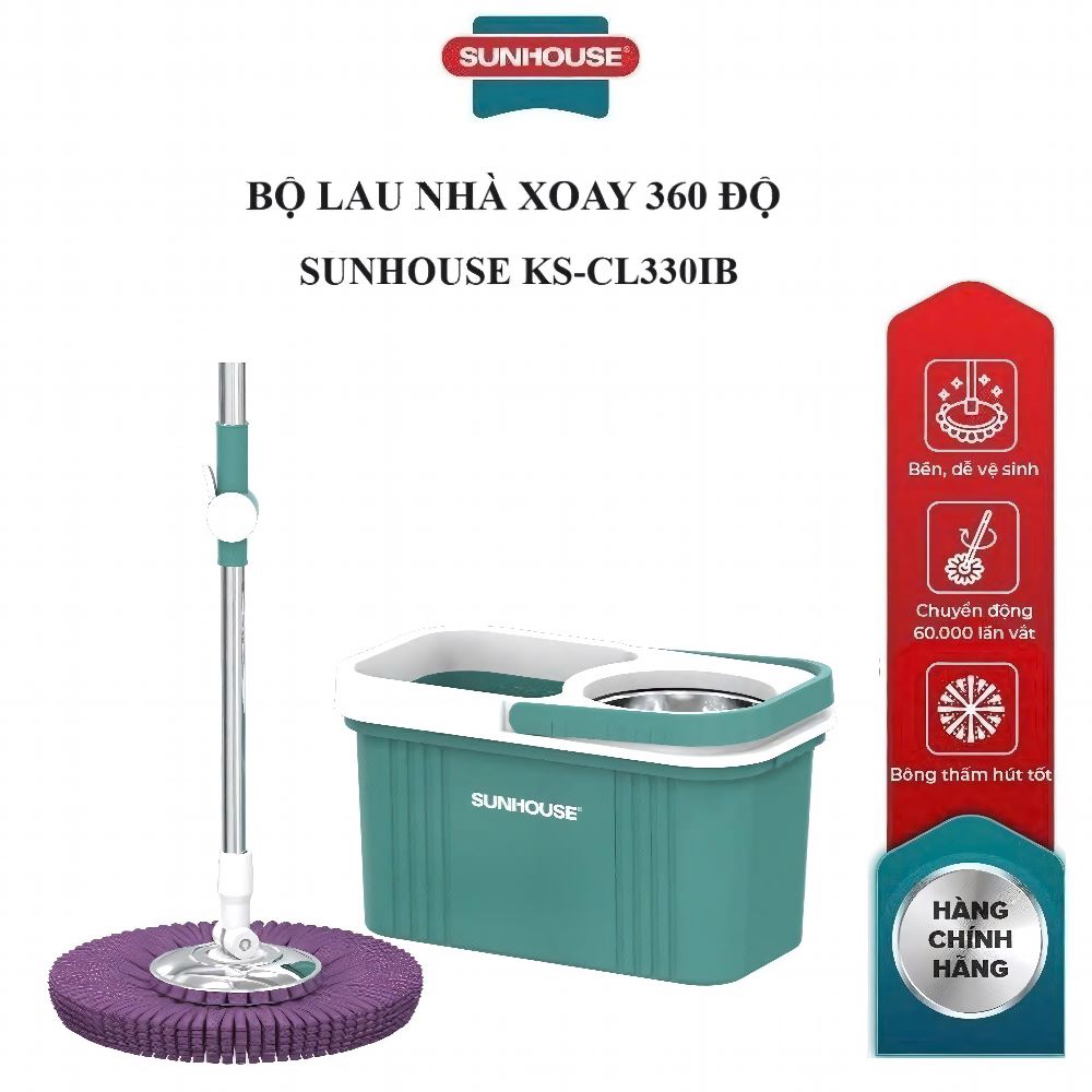 Bộ lau nhà xoay 360 độ Sunhouse KS-CL330IB