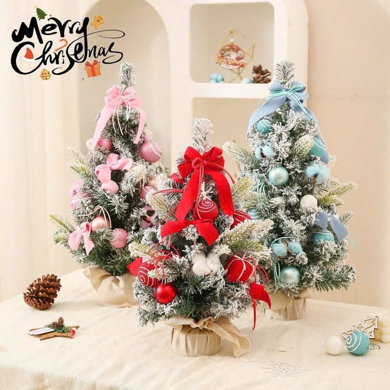 Cây thông trang trí Noel để bàn kèm chậu size 40cm