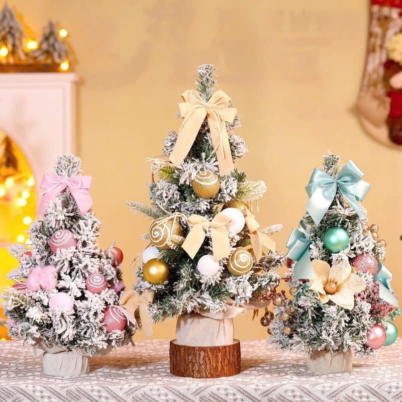 Cây thông trang trí Noel để bàn kèm chậu size 30cm