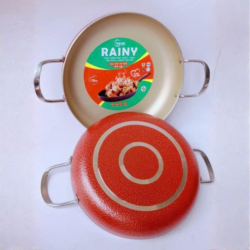 Chảo chống dính 2 quai inox Rainy Royal Luxury 22cm RNI-22TT