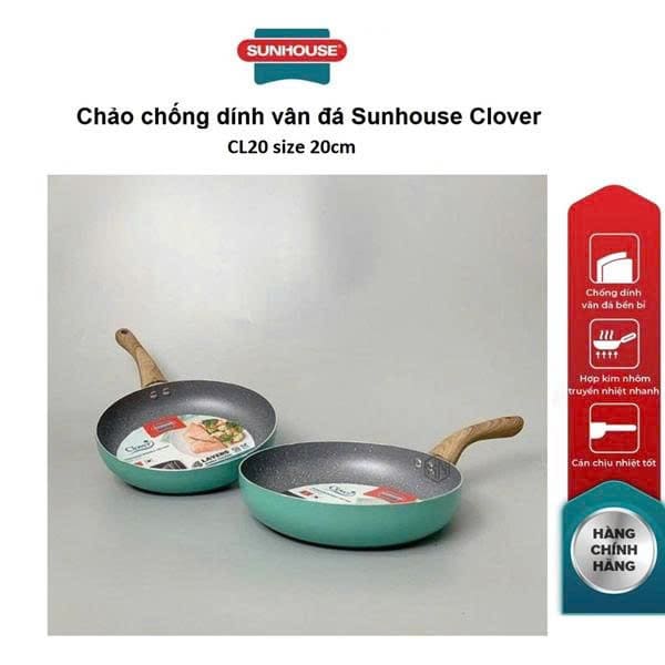 Chảo chống dính vân đá Sunhouse Clover CL20