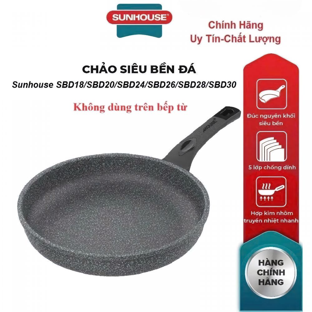 Chảo siêu bền đá Sunhouse SBD24