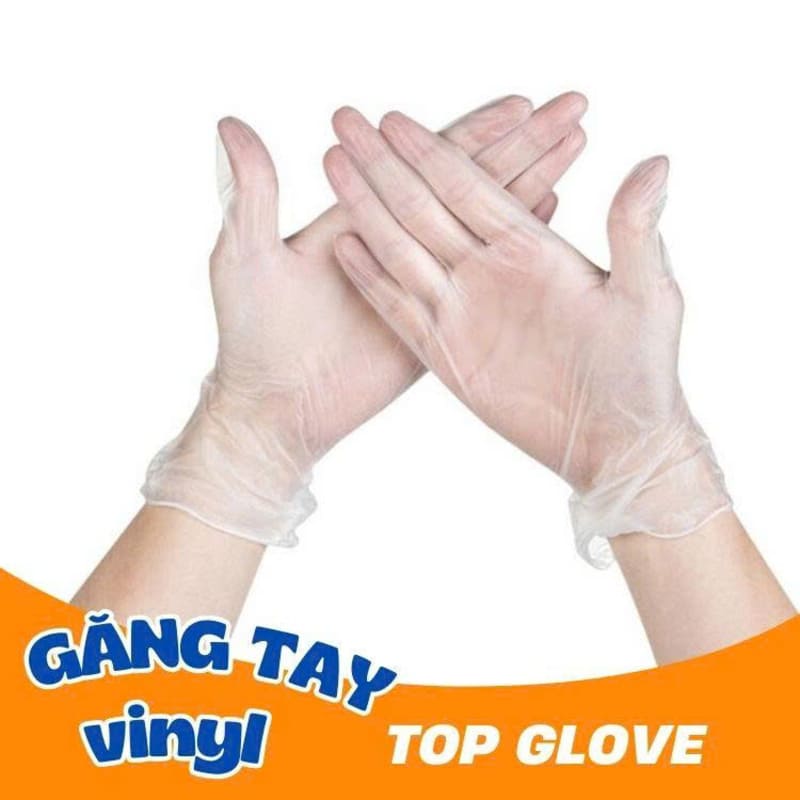 Hộp 100 cái găng tay y tế không bột Vinyl Topglove