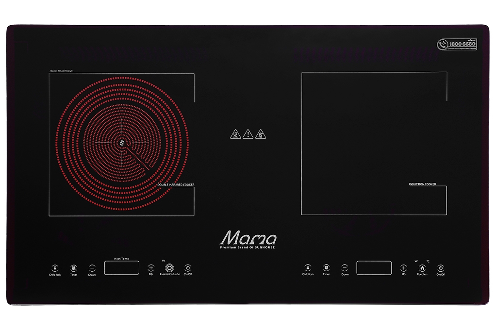 Bếp đôi điện từ hồng ngoại Sunhouse Mama MMB9100VN