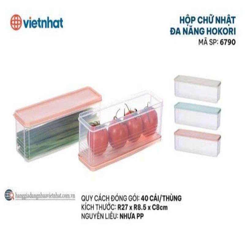 Hộp đựng thực phẩm chữ nhật Hokori 6790