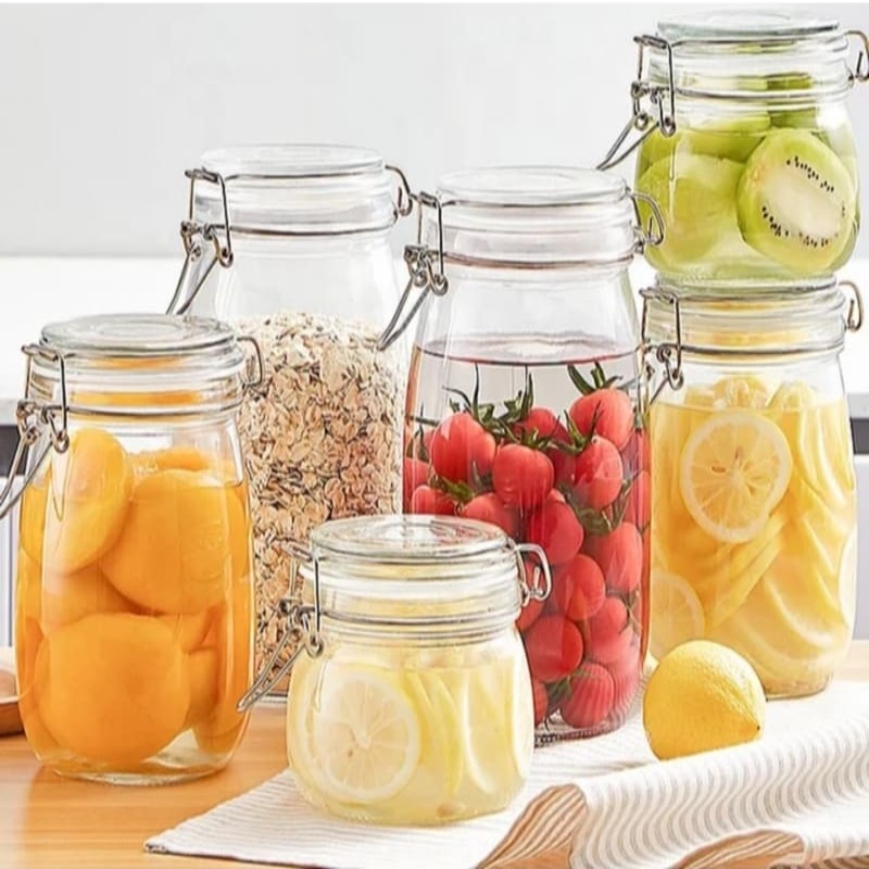 Hủ thủy tinh có nắp gài inox 6507 - 3200ml