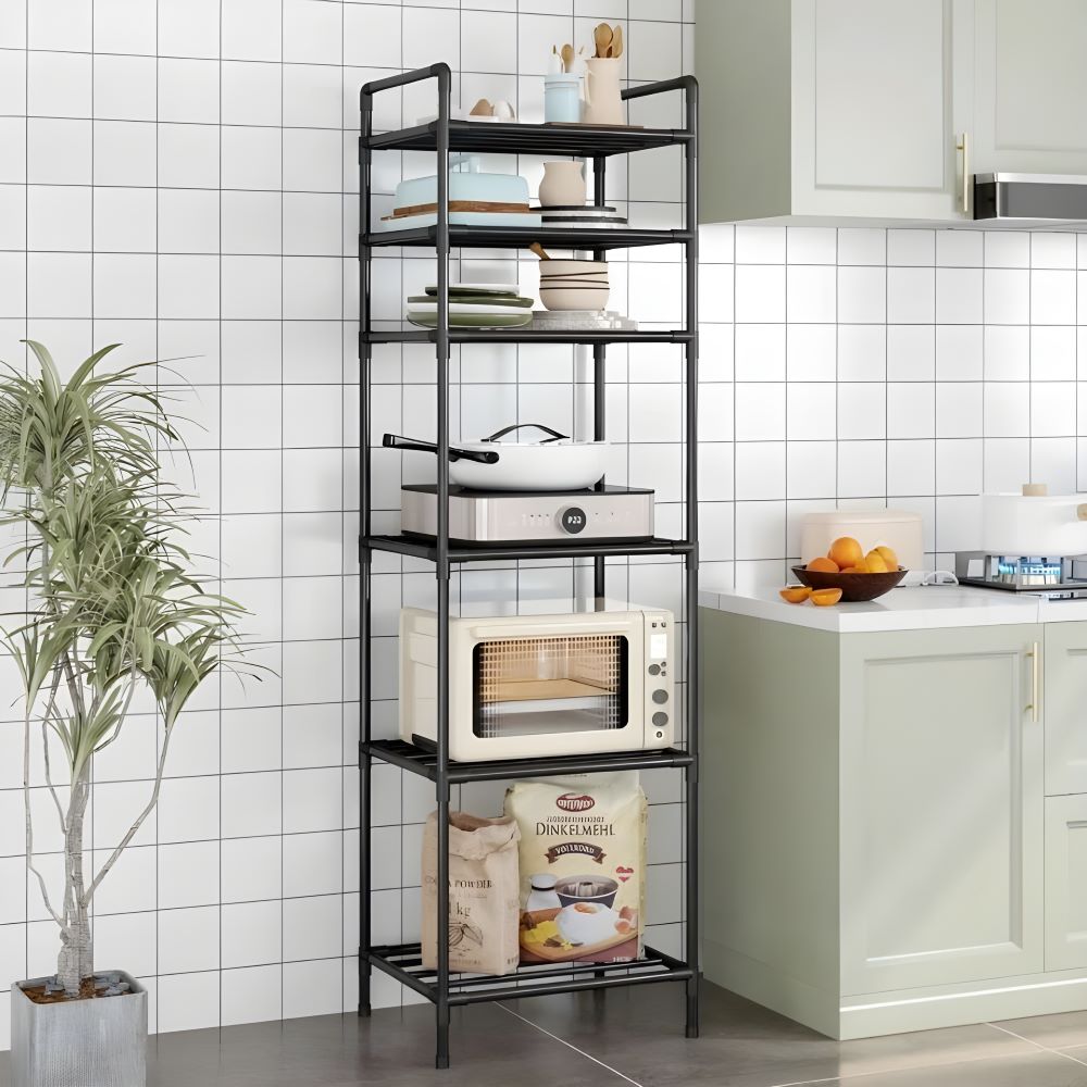 Kệ nhà bếp đa năng 6 tầng khung thép chữ nhật