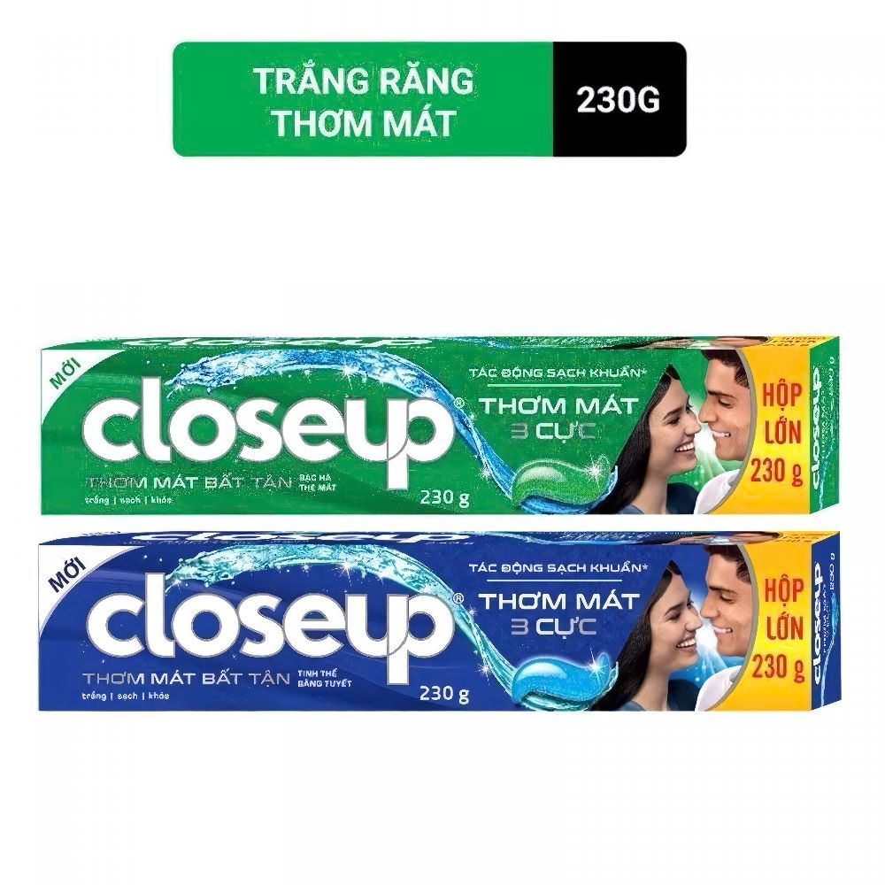 Kem đánh răng Close Up bạc hà/lộc đề 230g