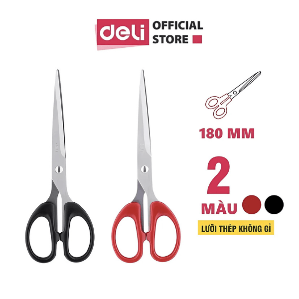 Kéo văn phòng Deli cao cấp 18cm E6009