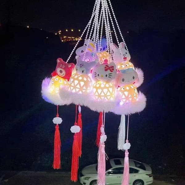 Lồng đèn trung thu giỏ hoạt hình đáng yêu cho bé